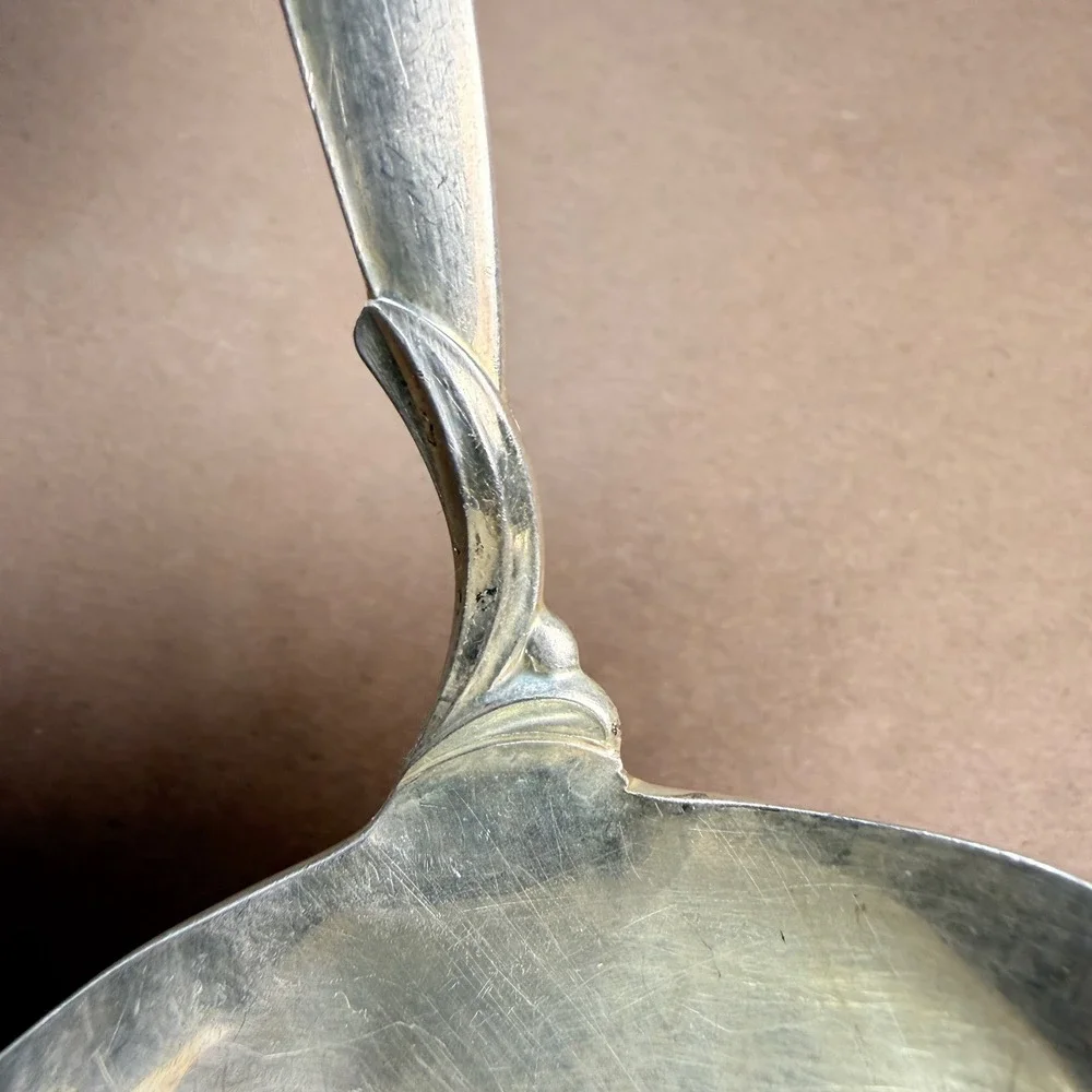 1847 Rogers Bros Flair Silverplate Gravy Ladle 7in Vintage MCM Serving Spoon